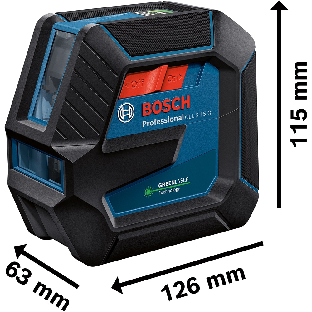 Nivela laser BOSCH PROFESSIONAL GLL 2-15G, raza 15m, albastru