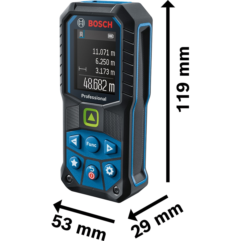 Telemetru BOSCH PROFESSIONAL GLM 50-25 C, raza 50m, albastru