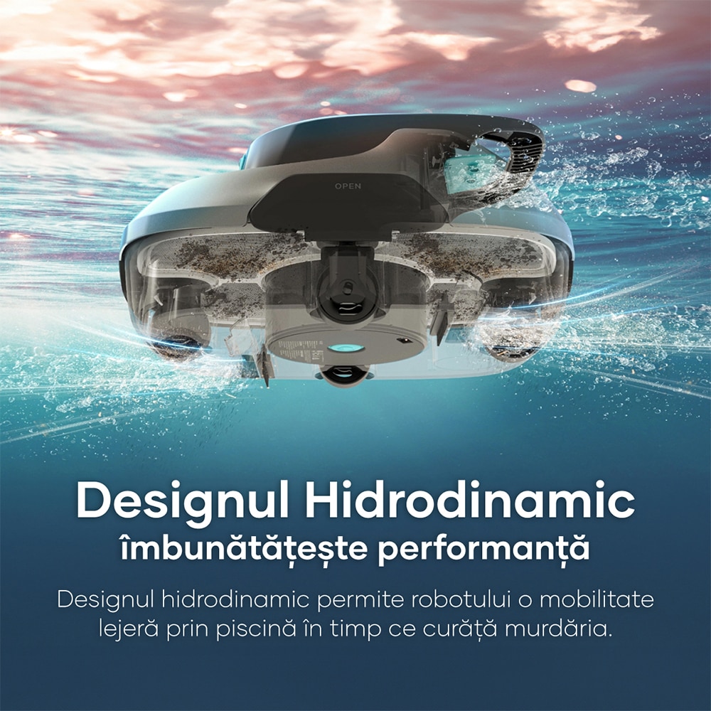 Robot de curatat piscina AIPER Scuba SE, 75l/min, IPX8, autonomie 100 min
