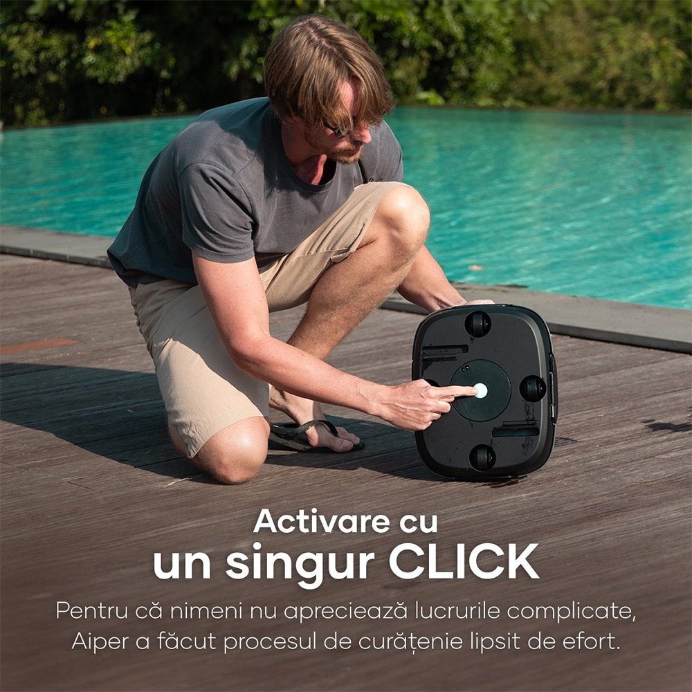 Robot de curatat piscina AIPER Scuba SE, 75l/min, IPX8, autonomie 100 min