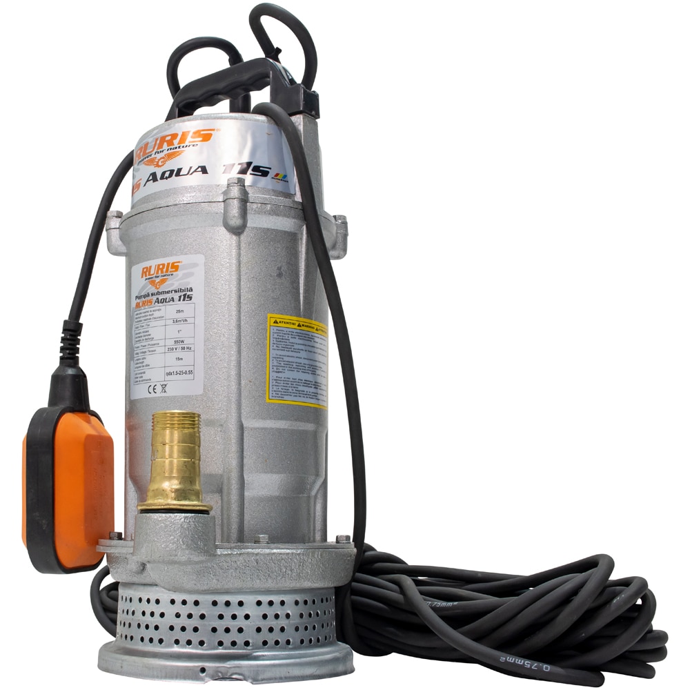Pompa submersibila RURIS Aqua 11S, apa curata, 550W
