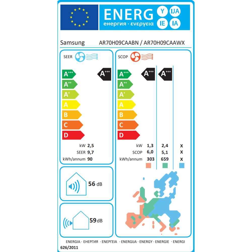 Aer conditionat SAMSUNG WindFree Premiere+, 9000BTU, A+++/A+++, WI-FI, Functie incalzire, Inverter, AI, negru