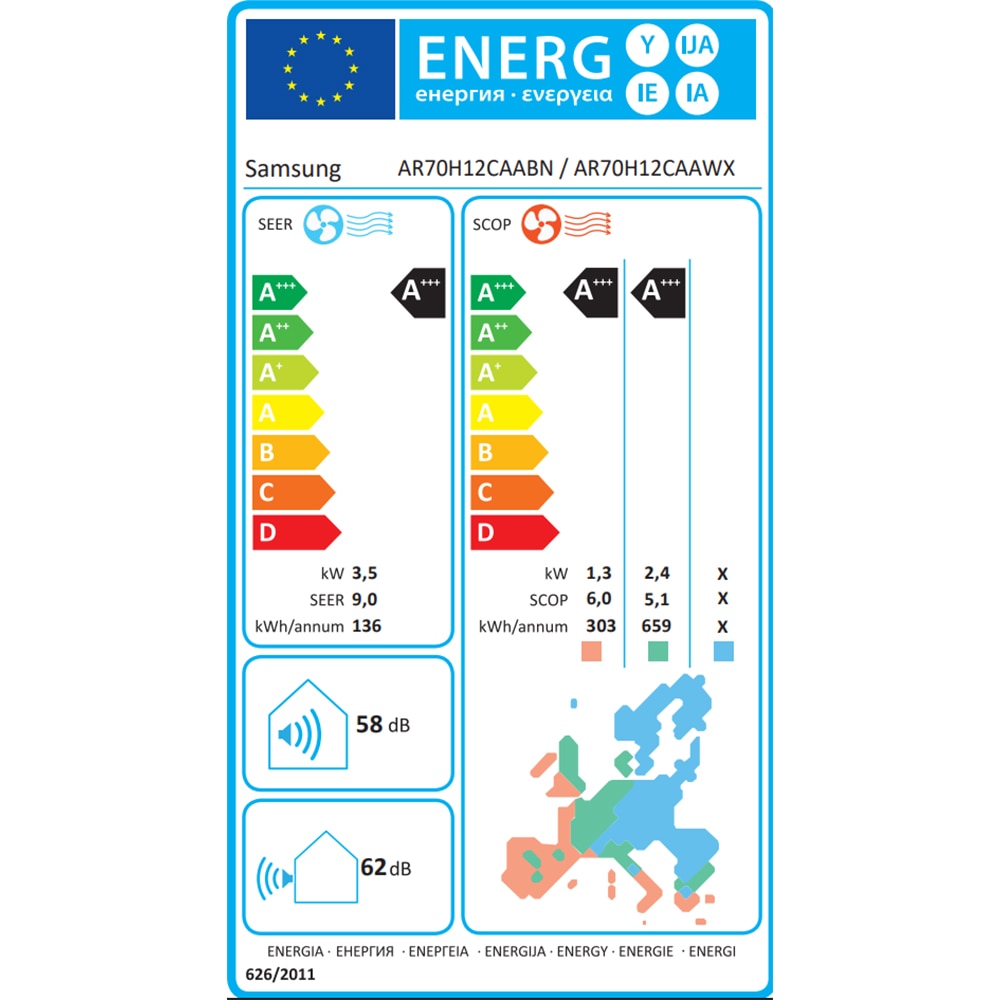 Aer conditionat SAMSUNG WindFree Premiere+, 12000BTU, A+++/A+++, WI-FI, Functie incalzire, Inverter, AI, negru