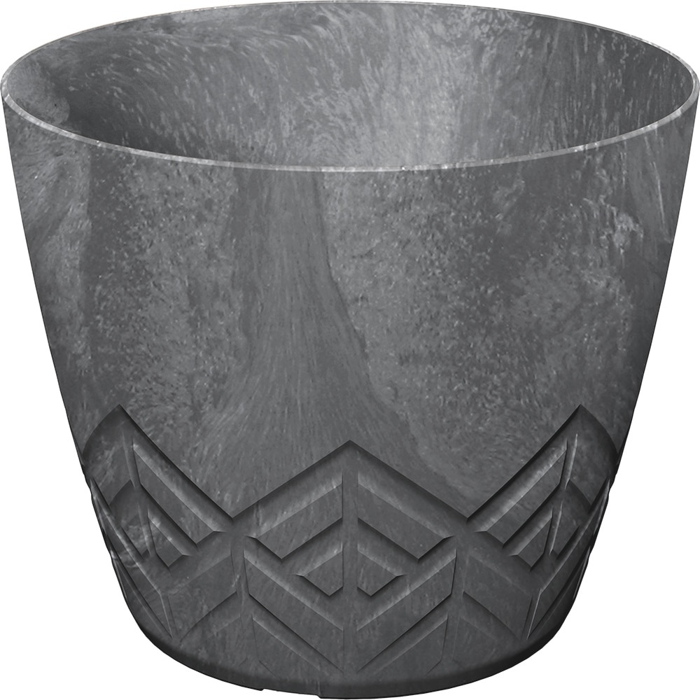 Ghiveci PROSPERPLAST Dare Areco, D24 cm, gri inchis