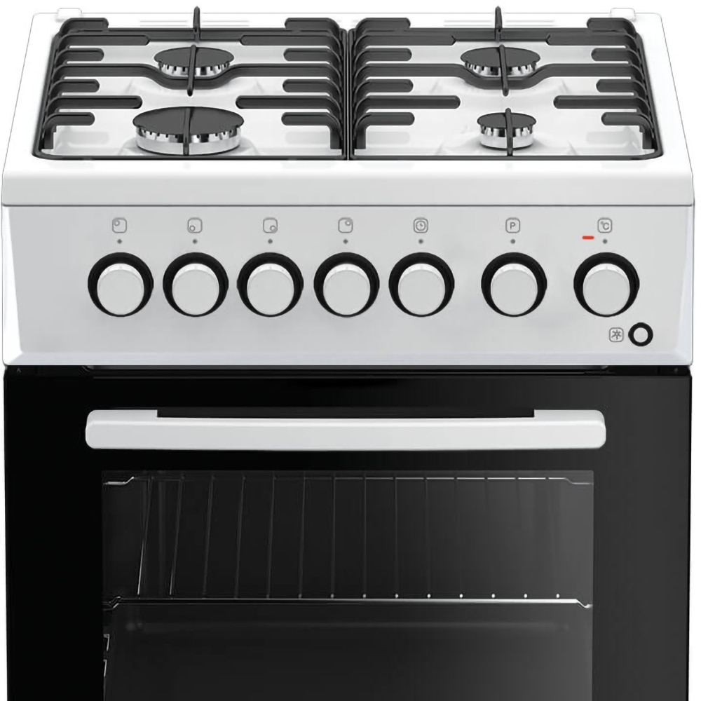 Aragaz ARCTIC ACM5611DTL, 4 arzatoare, Gaz + Electric, L 50 cm, Grill, alb