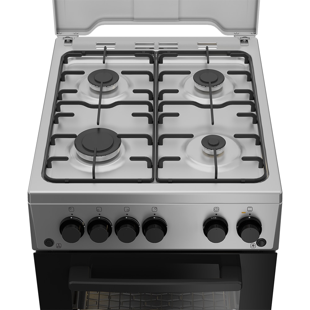 Aragaz ARCTIC AGG5611DTTLXN, 4 arzatoare, Gaz, L 50 cm, Grill, Rotisor, inox