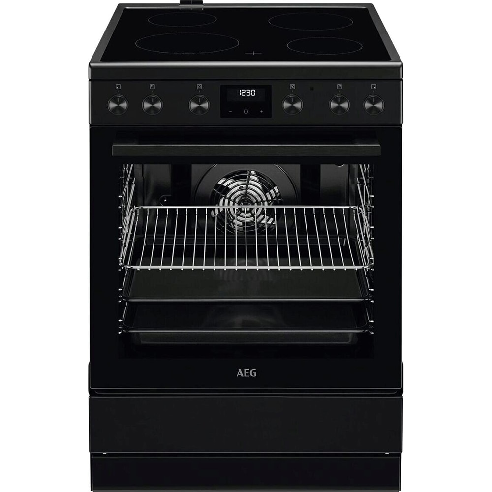 Aragaz AEG CCB6441NBB, 4 arzatoare, Electric, L 60 cm, Grill, negru