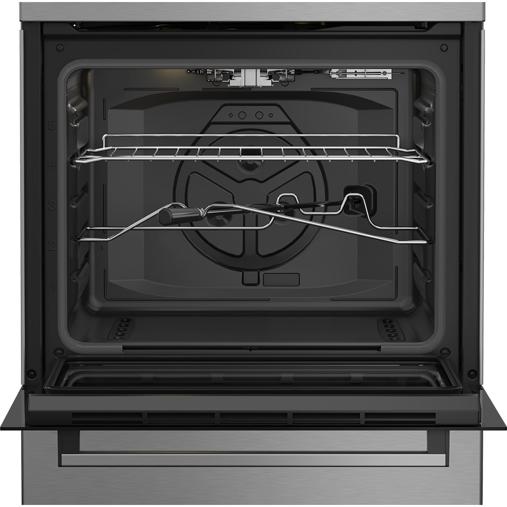 Aragaz BEKO FBGT62110DXO, 4 arzatoare, Gaz, L 60 cm, Grill, Rotisor, inox