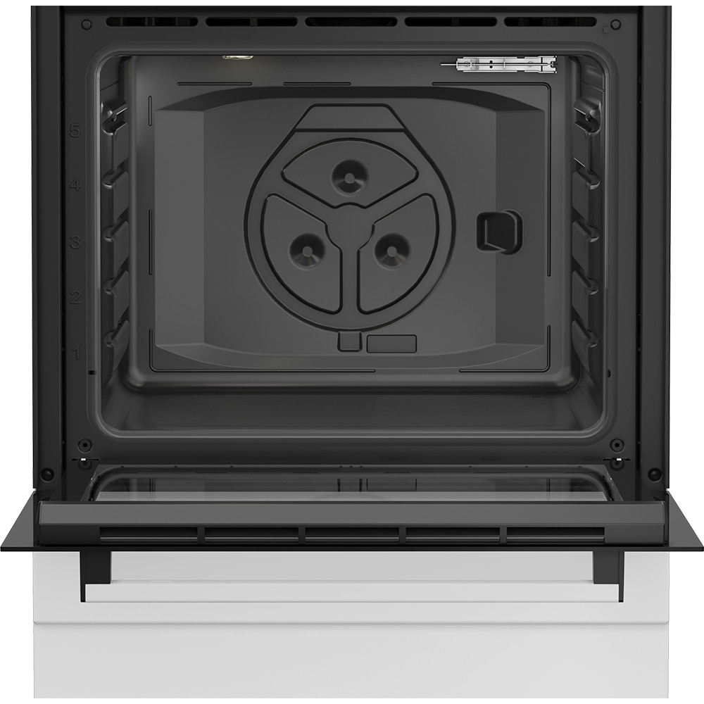 Aragaz BEKO FBGT62110GWO, 4 arzatoare, Gaz, L 60 cm, Grill, Rotisor, alb