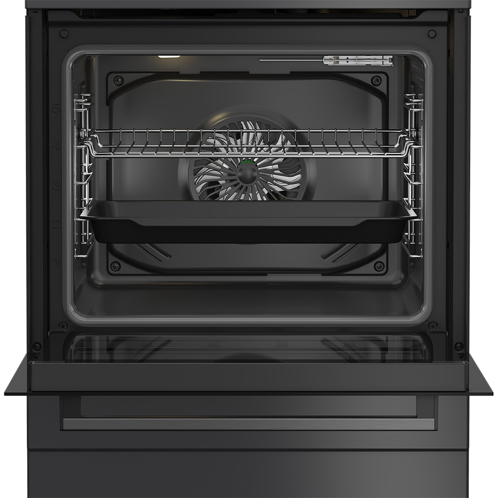 Aragaz BEKO FBM62330GADSN, 4 arzatoare, Gaz + Electric, L 60 cm, Grill, antracit