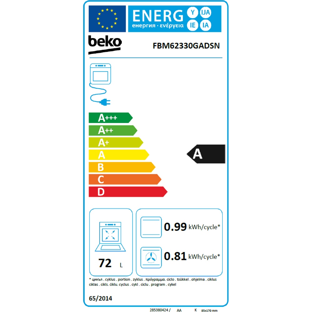 Aragaz BEKO FBM62330GADSN, 4 arzatoare, Gaz + Electric, L 60 cm, Grill, antracit