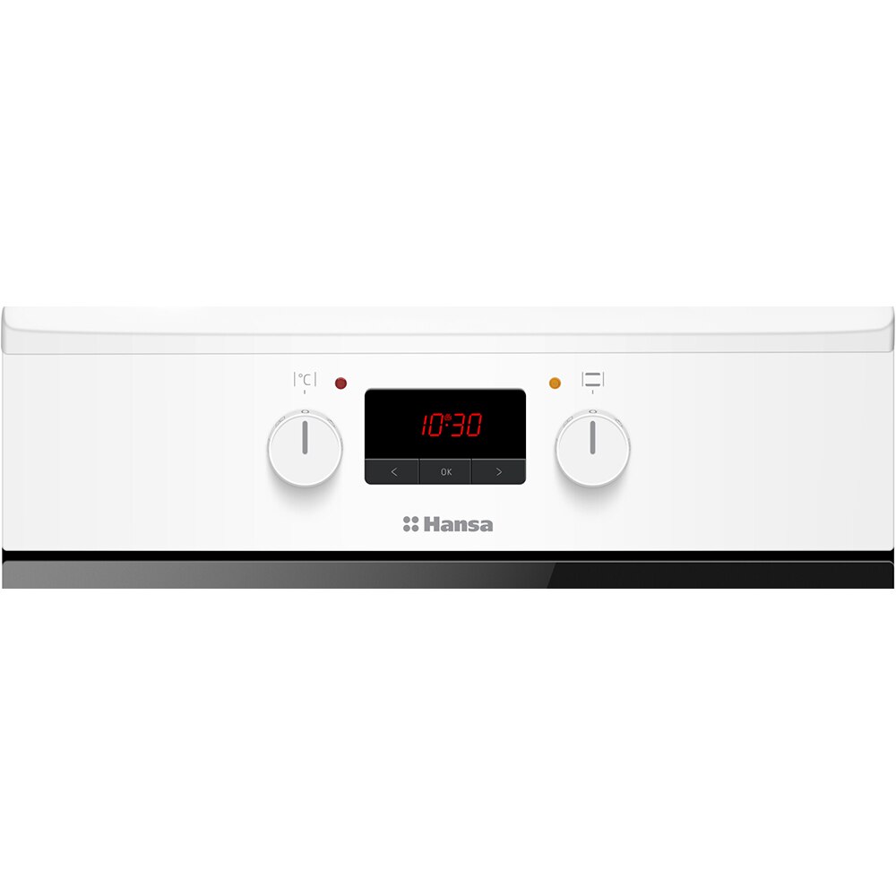 Aragaz HANSA FCIW59209, 4 arzatoare, Electric, L 50 cm, Grill, alb