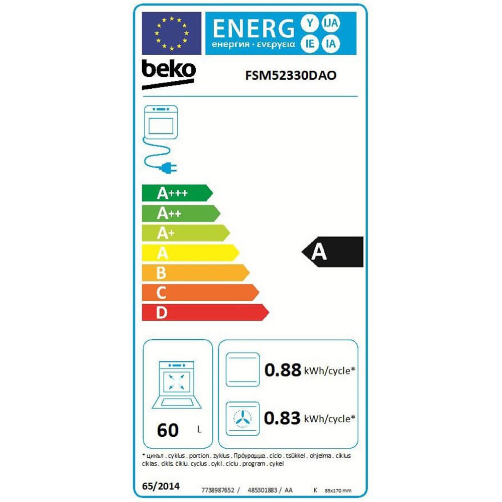 Aragaz BEKO FSM52330DAO, 4 arzatoare, Gaz + Electric, L 50 cm, Grill, antracit