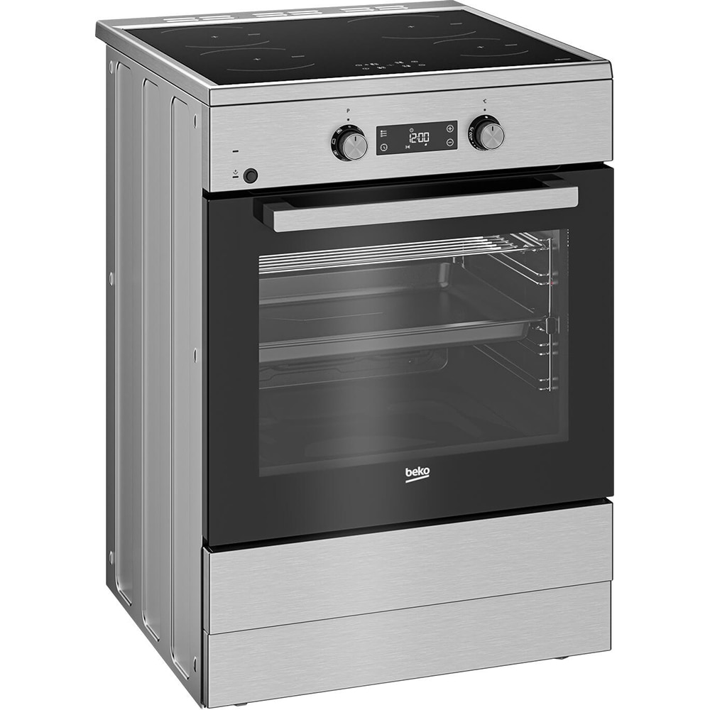 Aragaz BEKO FSM69301SXT, 4 arzatoare, Electric, L 60 cm, Grill, inox