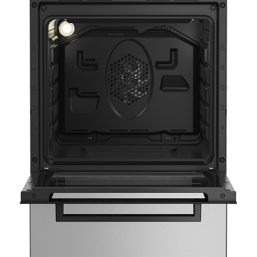 Aragaz BEKO FSMT52320DXON, 4 arzatoare, Gaz + Electric, L 50 cm, Grill, inox