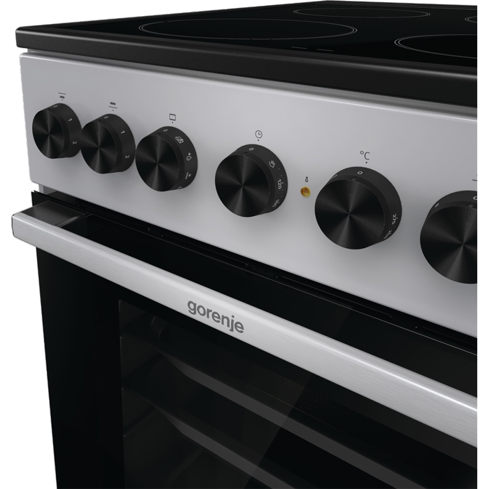 Aragaz GORENJE GEC5B41SG, 4 arzatoare, Electric, L 50 cm, Grill, gri