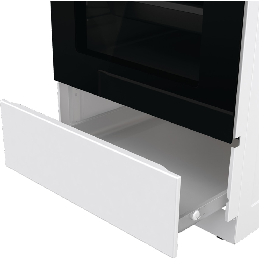 Aragaz GORENJE GEC5B41WG, 4 arzatoare, Electric, L 50 cm, Grill, alb