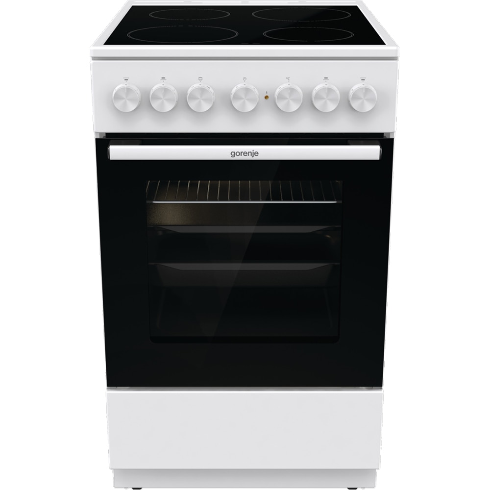 Aragaz GORENJE GEC5B41WG, 4 arzatoare, Electric, L 50 cm, Grill, alb
