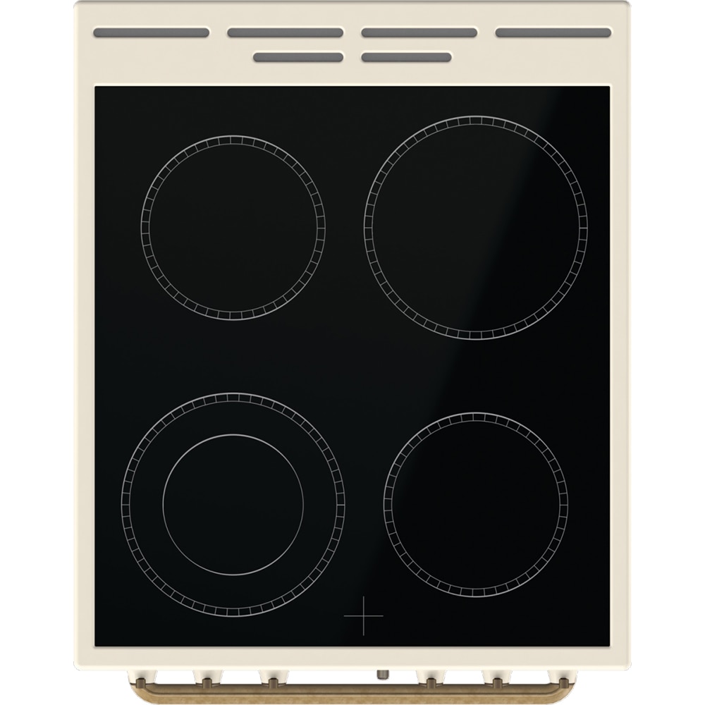 Aragaz GORENJE GECS5B70CLI, 4 arzatoare, Electric, L 50 cm, Grill, bej