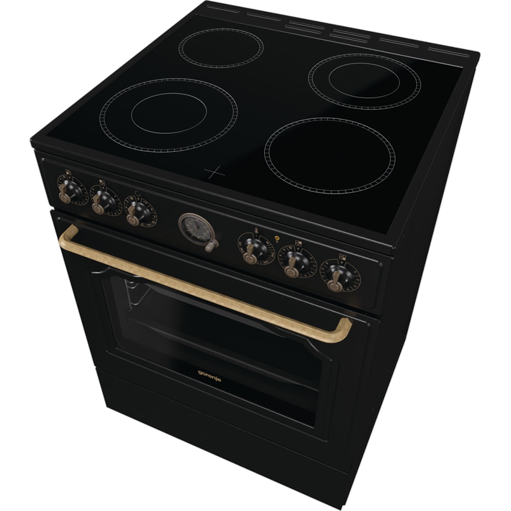 Aragaz GORENJE GECS6B71CLB, 4 arzatoare, Electric, L 60 cm, negru