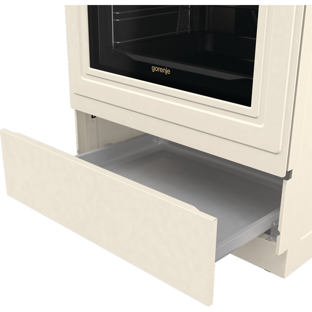 Aragaz GORENJE GECS6B70CLI, 4 arzatoare, Electric, L 60 cm, Grill, bej