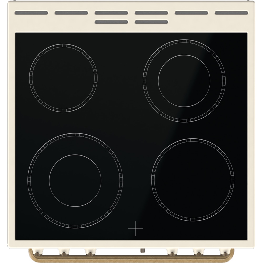 Aragaz GORENJE GECS6B70CLI, 4 arzatoare, Electric, L 60 cm, Grill, bej