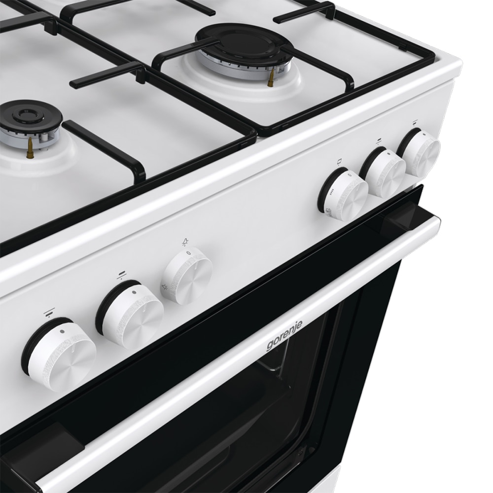 Aragaz GORENJE GG6A11WJ, 4 arzatoare, Gaz, L 60 cm, alb