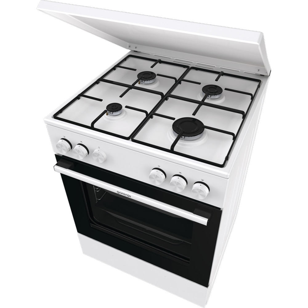 Aragaz GORENJE GG6A11WJ, 4 arzatoare, Gaz, L 60 cm, alb