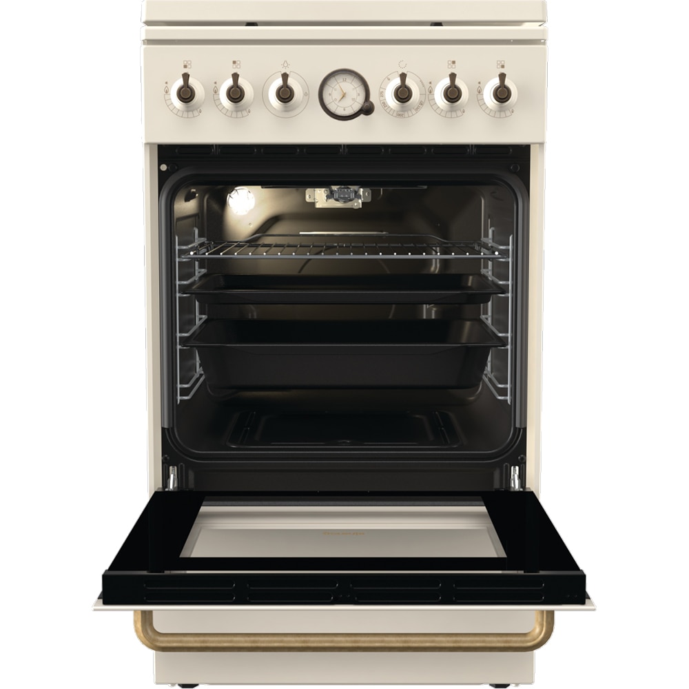 Aragaz GORENJE GGI5BCLI, 4 arzatoare, Gaz, L 50 cm, Grill, bej