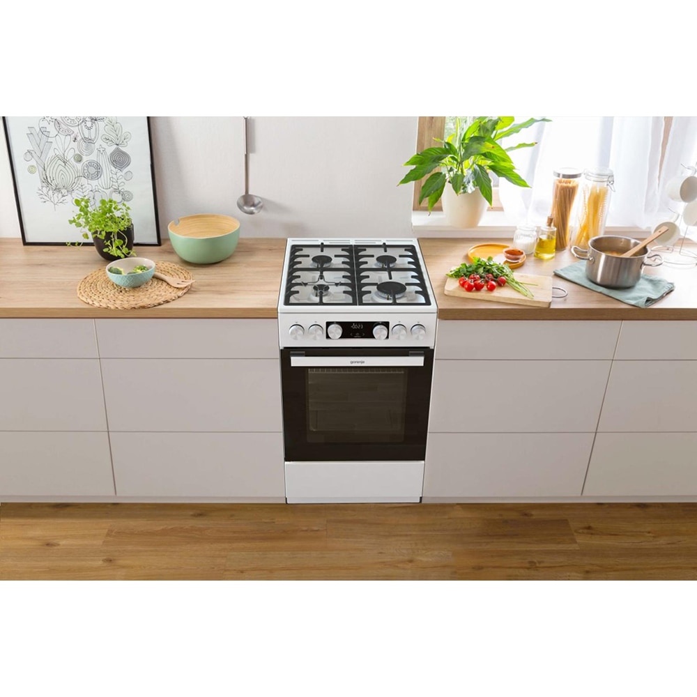 Aragaz GORENJE GGI5C21WF-B, 4 arzatoare, Gaz, L 50 cm, Grill, alb