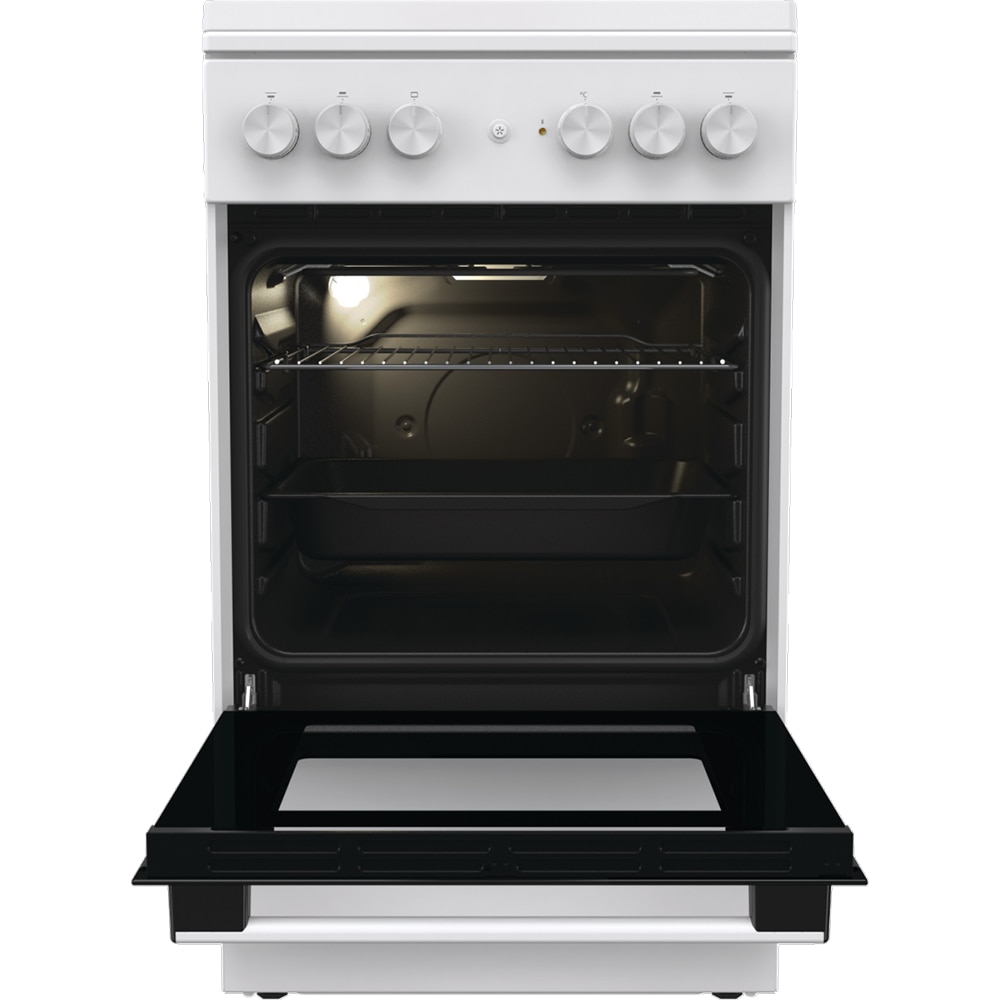 Aragaz GORENJE GK5A22WH, 4 arzatoare, Gaz + Electric, L 50 cm, Grill, alb