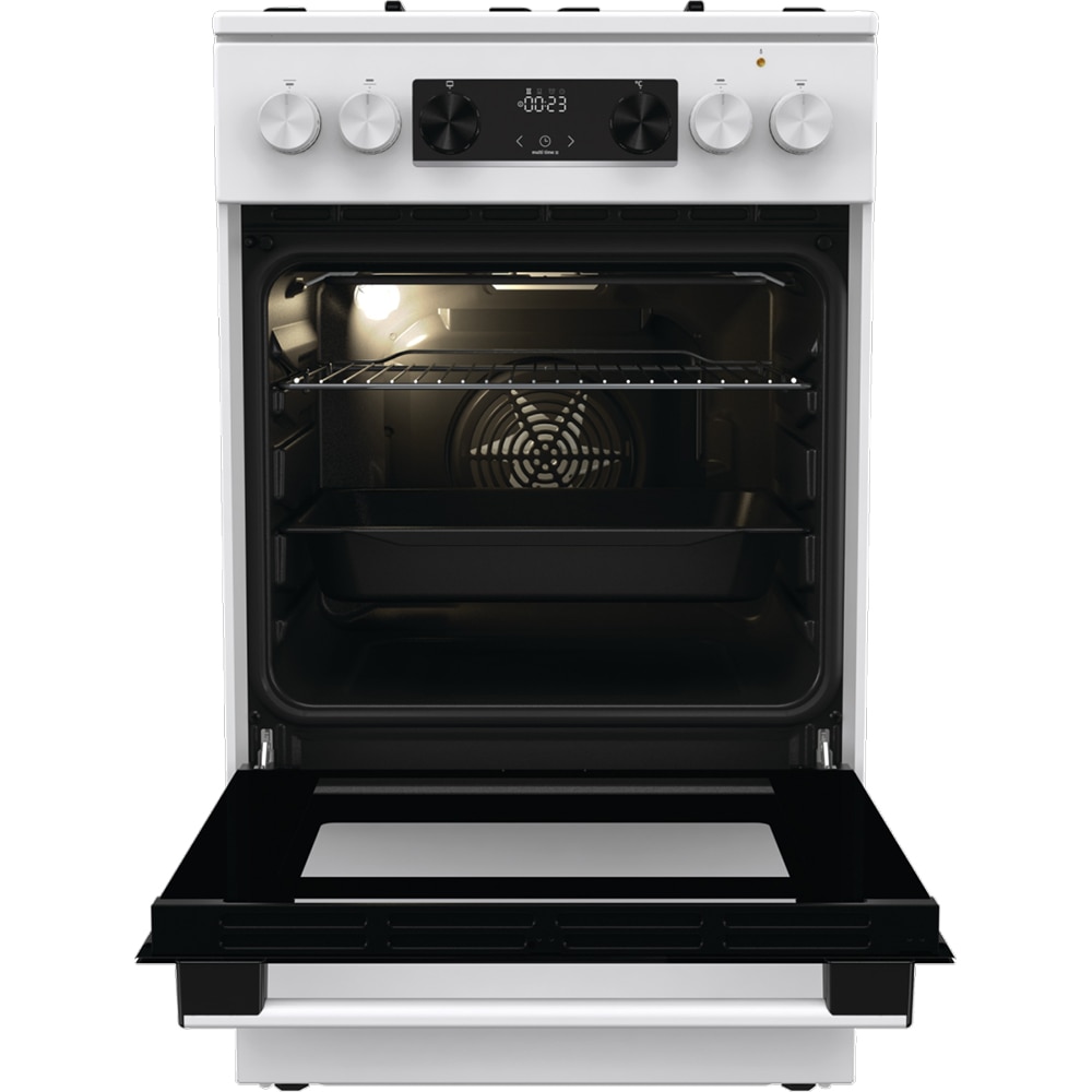 Aragaz GORENJE GK5C40WH, 4 arzatoare, Gaz + Electric, L 50 cm, alb