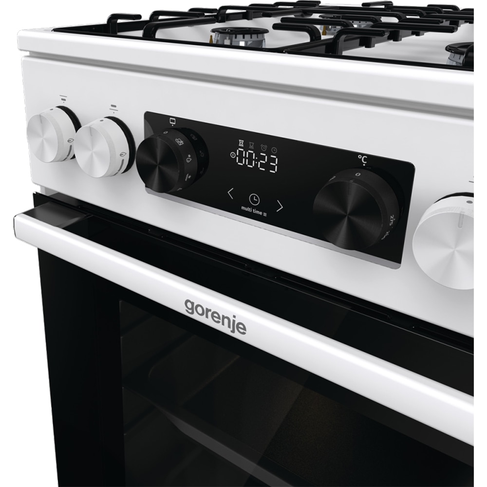 Aragaz GORENJE GK5C40WH, 4 arzatoare, Gaz + Electric, L 50 cm, alb