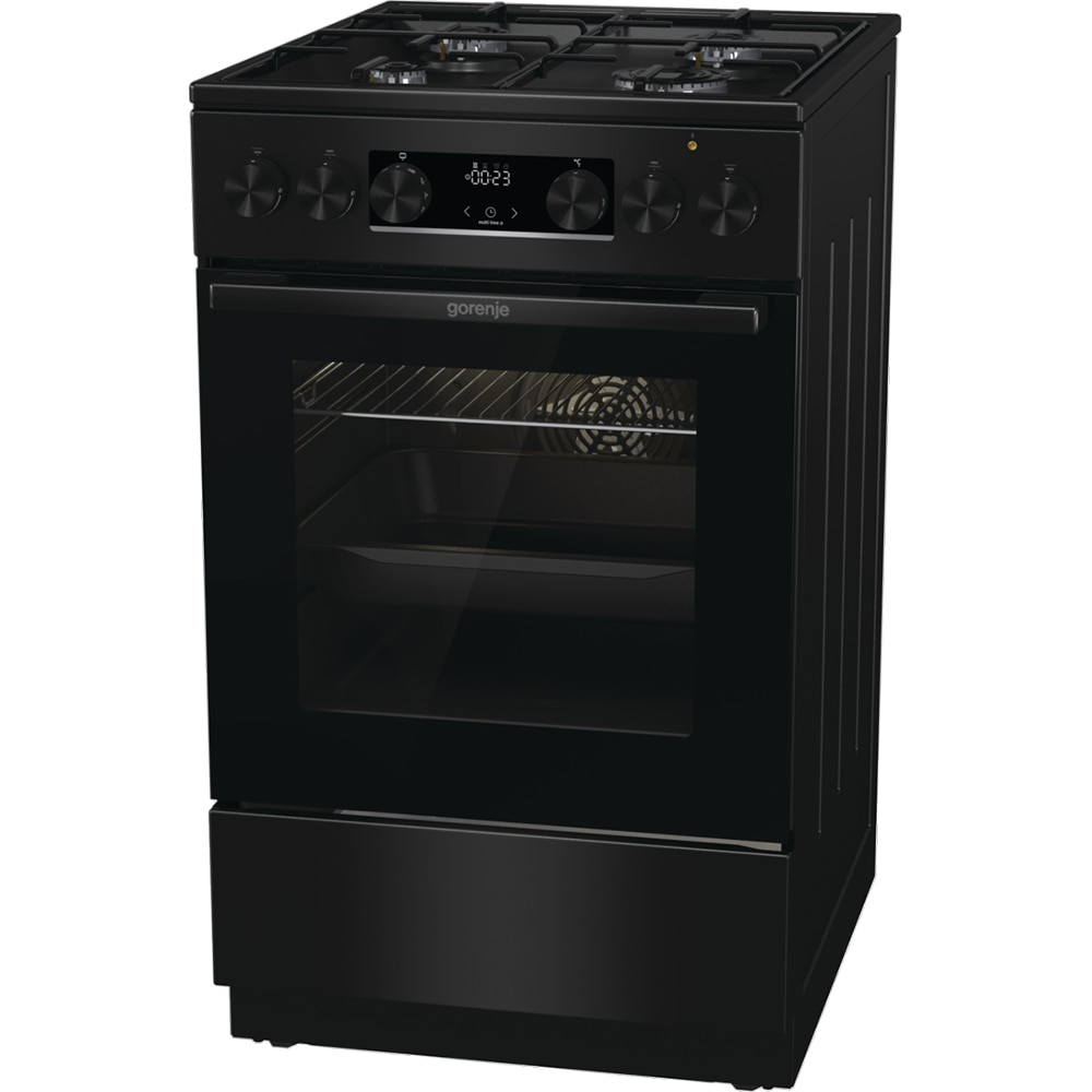 Aragaz GORENJE GKS5C70BJ, 4 arzatoare, Gaz + Electric, L 50 cm, negru