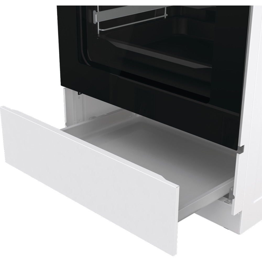 Aragaz GORENJE GKS6C71WF, 4 arzatoare, Gaz + Electric, L 60 cm, alb