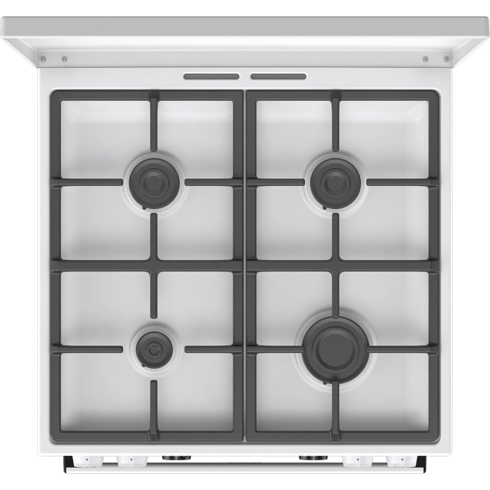 Aragaz GORENJE GKS6C71WF, 4 arzatoare, Gaz + Electric, L 60 cm, alb