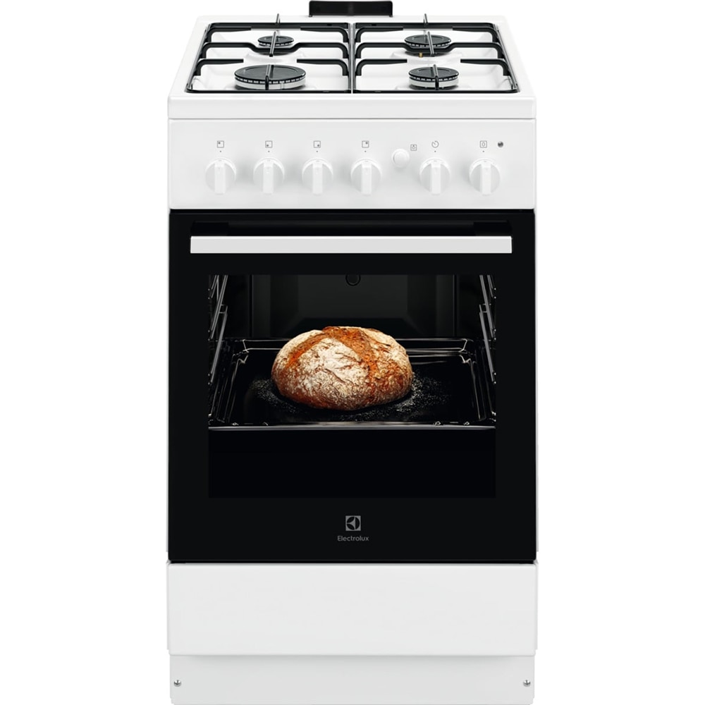 Aragaz ELECTROLUX LKG504013W, 4 arzatoare, Gaz, L 50 cm, Grill, Rotisor, alb