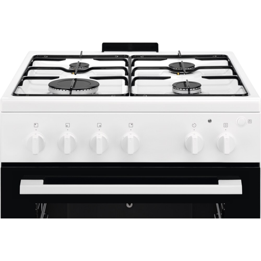 Aragaz ELECTROLUX LKG604013W, 4 arzatoare, Gaz, L 60 cm, Grill, Rotisor, alb