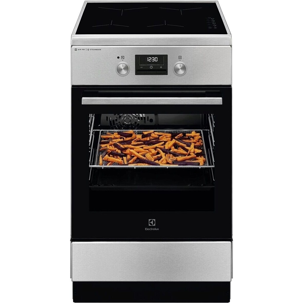 Aragaz ELECTROLUX LKI564266X, SteamBake, AirFry, 4 arzatoare, Electric, L 50 cm, Grill, inox