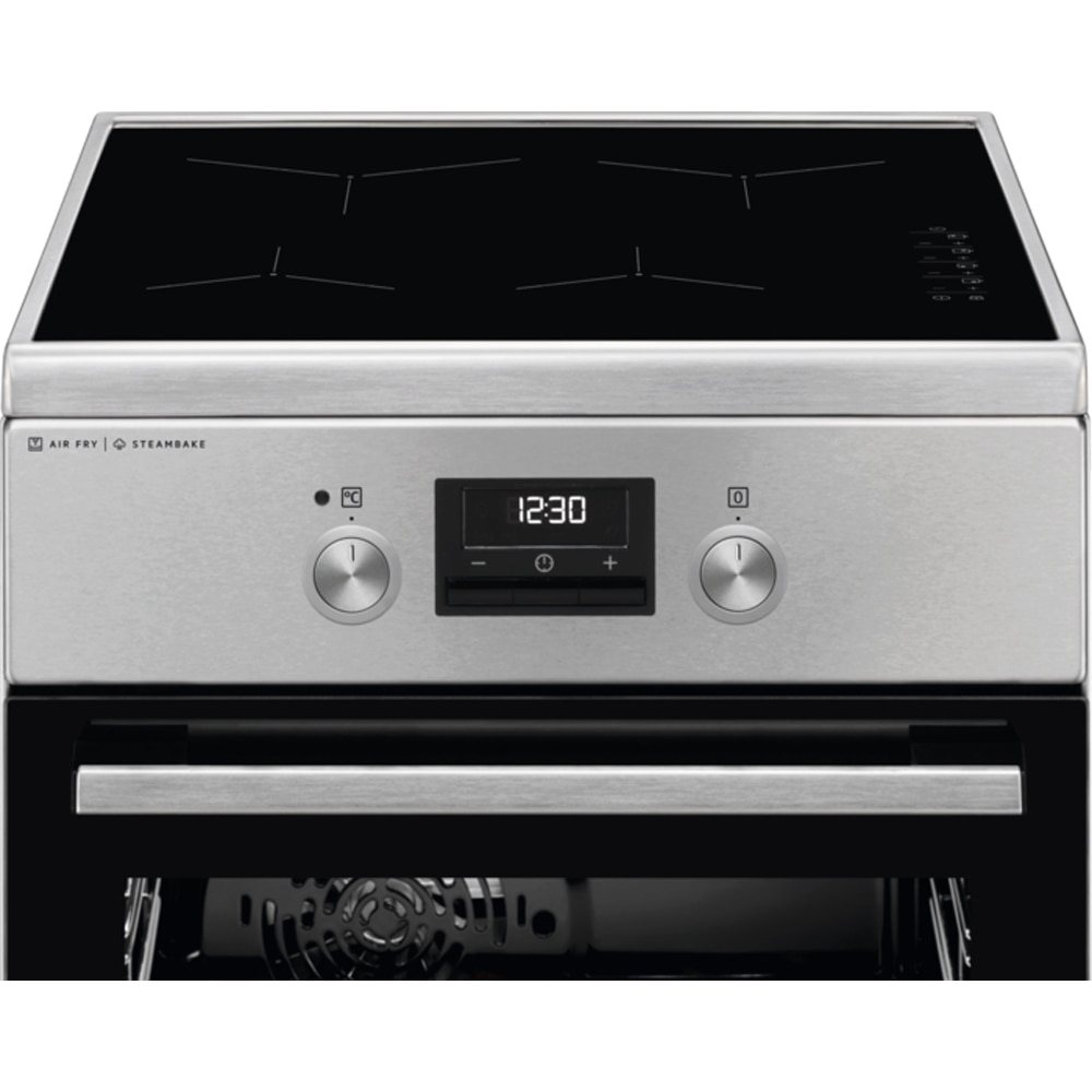 Aragaz ELECTROLUX LKI564266X, SteamBake, AirFry, 4 arzatoare, Electric, L 50 cm, Grill, inox