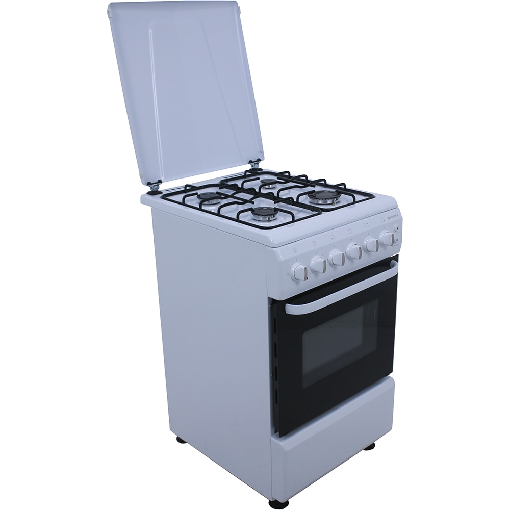 Aragaz VORTEX VAM5060WH01K, 4 arzatoare, Gaz + Electric, L 50 cm, Grill, alb