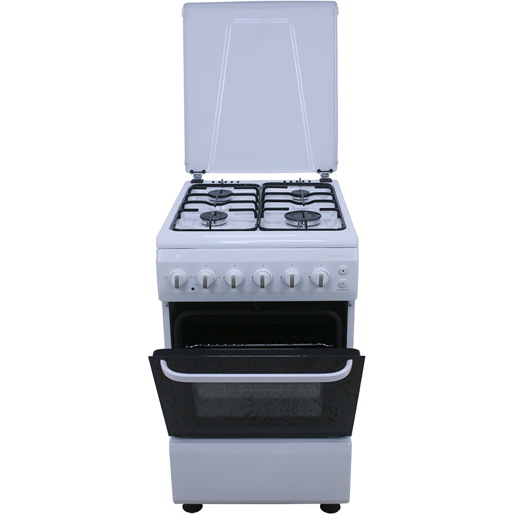 Aragaz VORTEX VAM5060WH01K, 4 arzatoare, Gaz + Electric, L 50 cm, Grill, alb