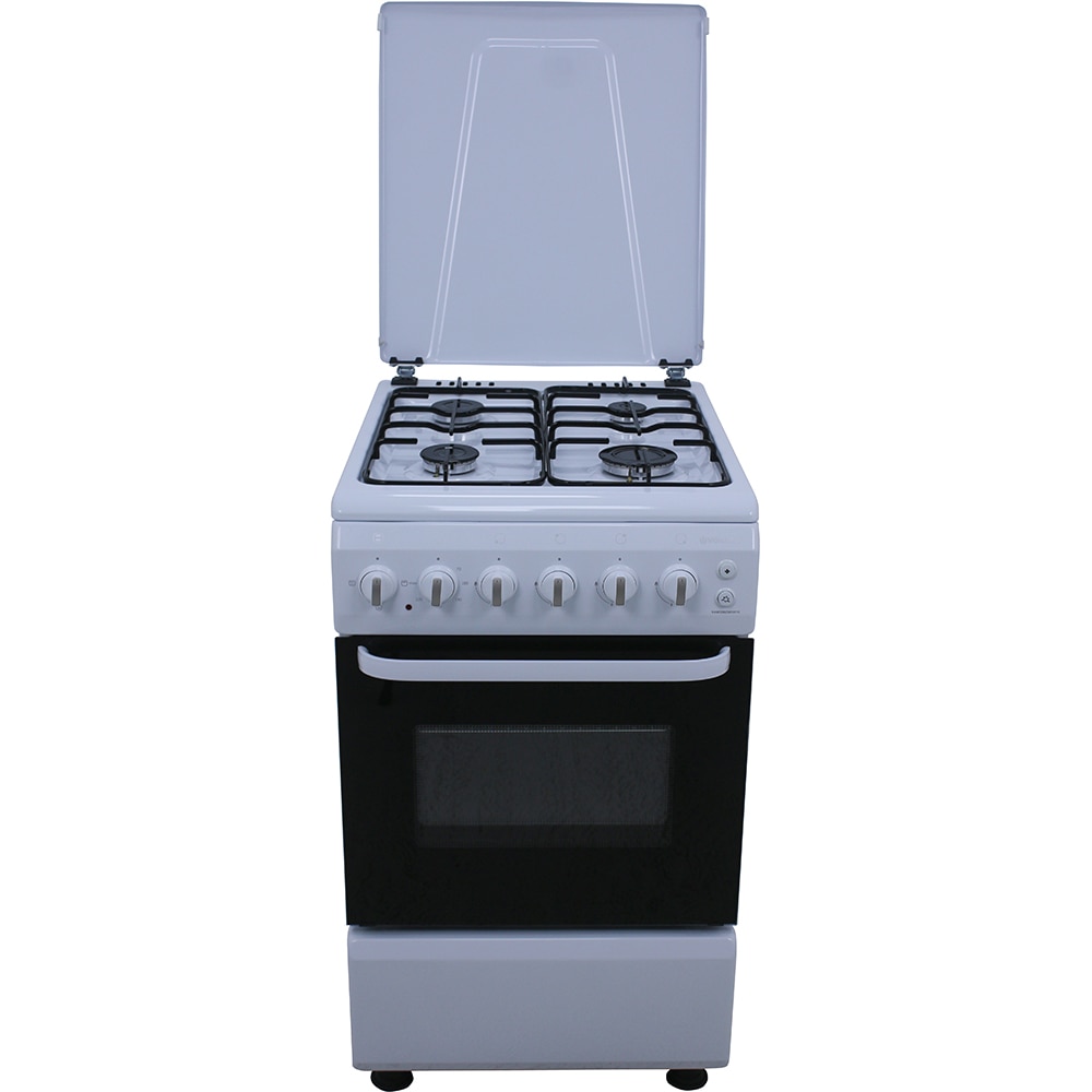 Aragaz VORTEX VAM5060WH01K, 4 arzatoare, Gaz + Electric, L 50 cm, Grill, alb