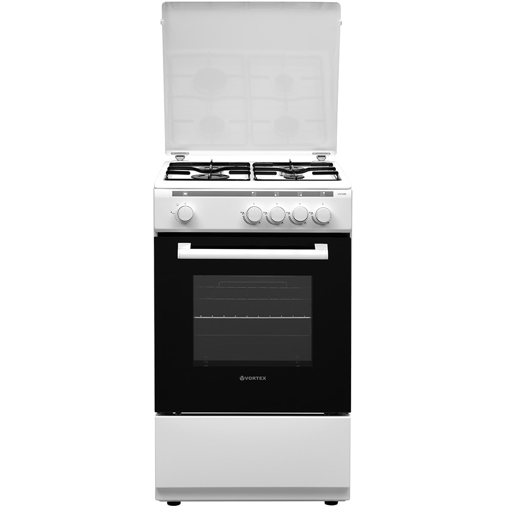 Aragaz VORTEX VO1800, 4 arzatoare, Gaz, L 50 cm, alb