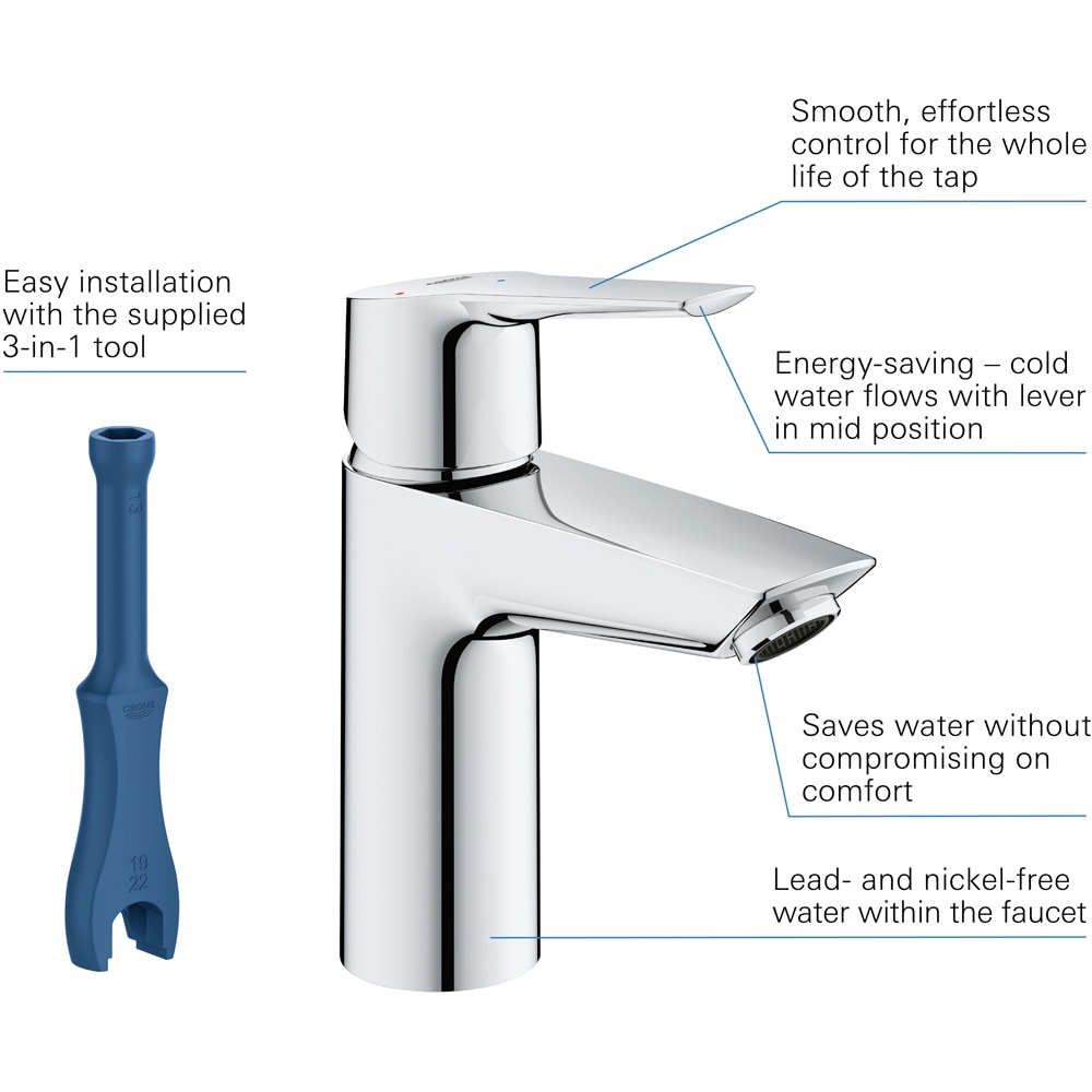 Baterie lavoar GROHE Start 23551002, alama sanitara, crom