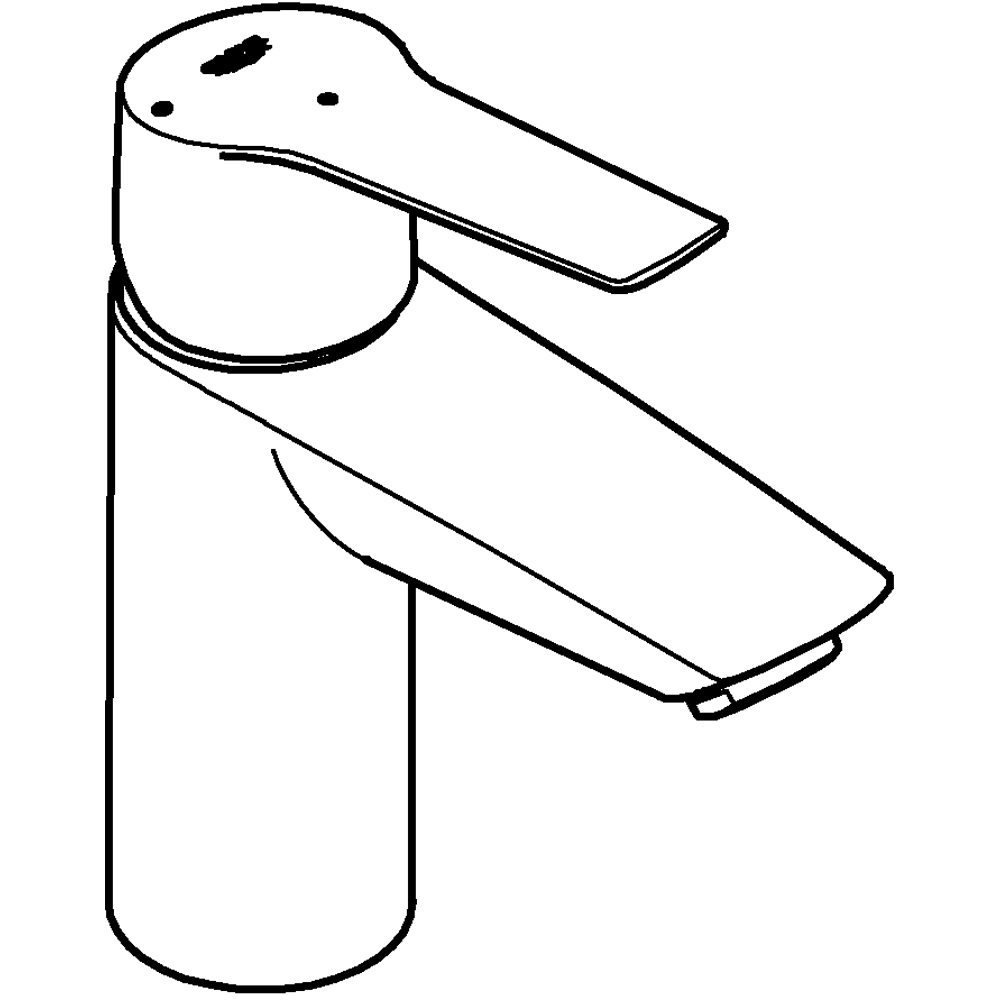 Baterie lavoar GROHE Start 235512432, alama sanitara, negru