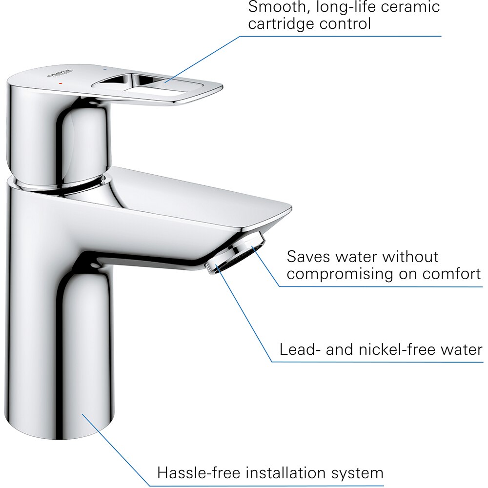 Baterie lavoar GROHE Bauloop 23876001, alama sanitara, crom