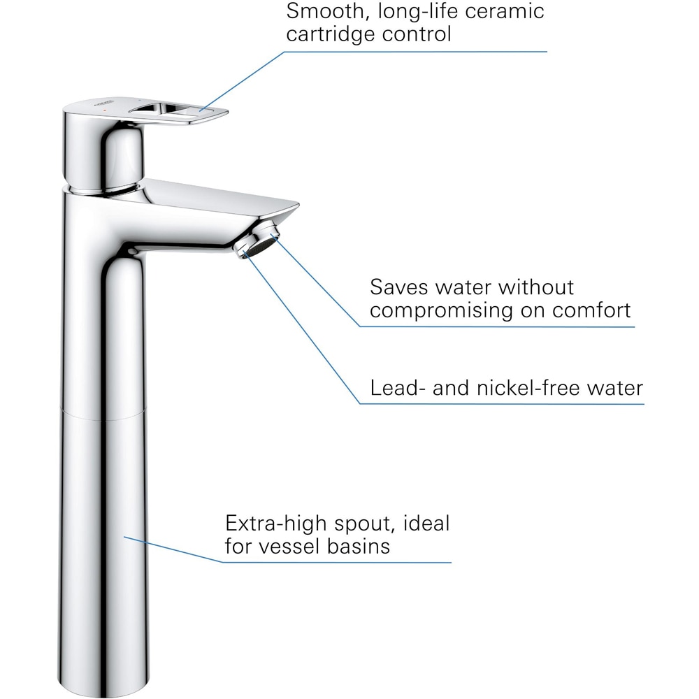 Baterie lavoar GROHE Bauloop 23890001, alama sanitara, crom