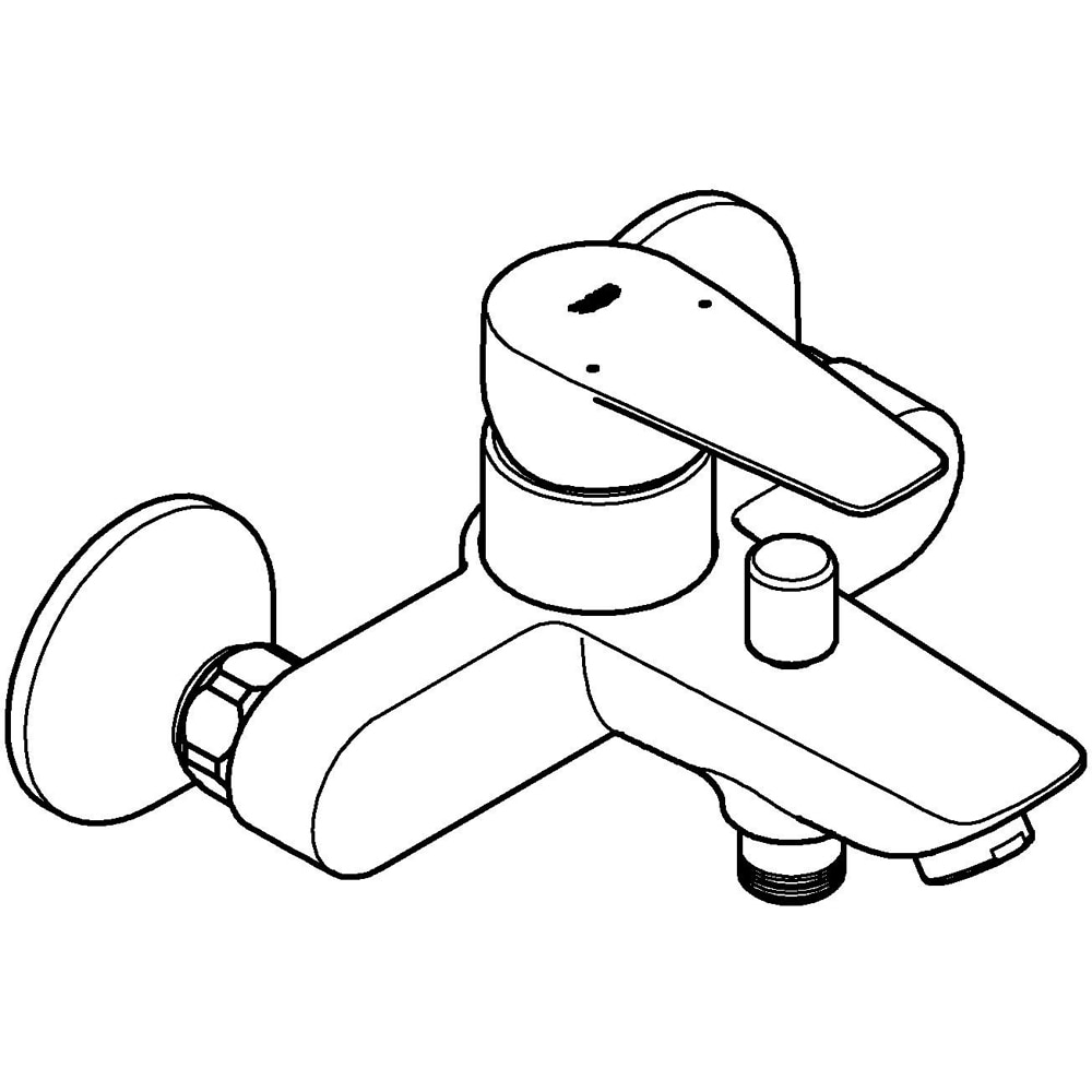 Baterie cada-dus GROHE Start Edge 24198001, alama sanitara, crom