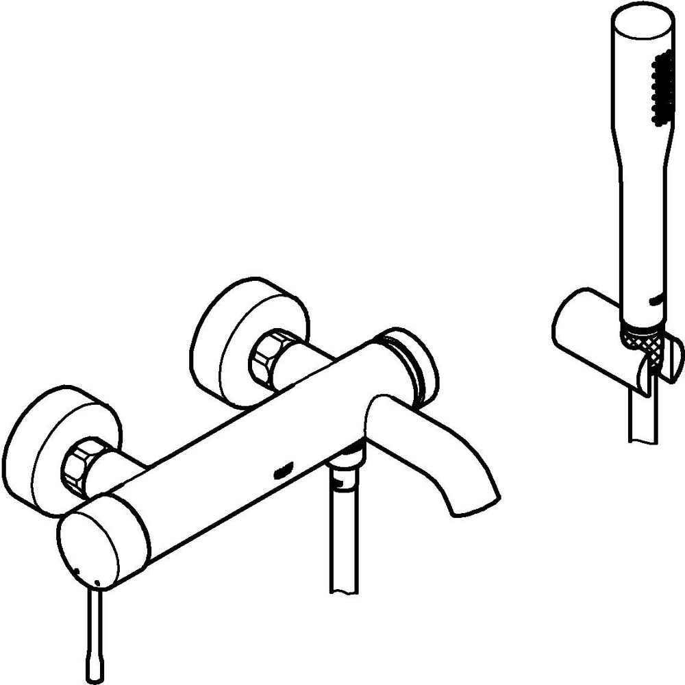 Set dus GROHE Essence 25249001, 1 functie, crom